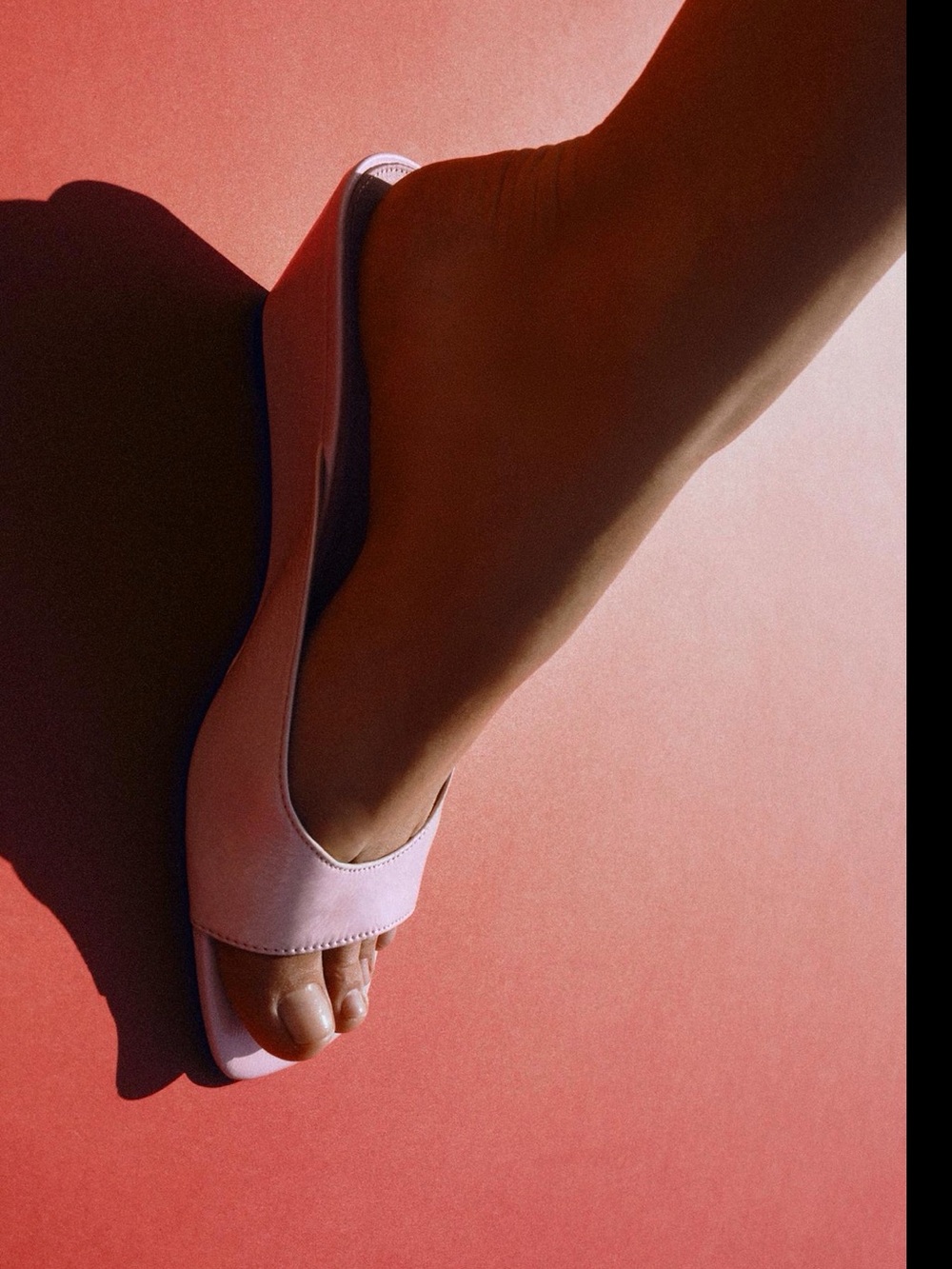 Zara Leather Wedge 11 Pink